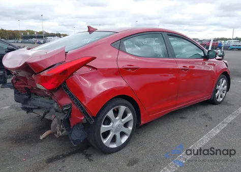 2013 Hyundai Elantra Limited из США, поврежденный, VIN KMHDH4AE1DU947697